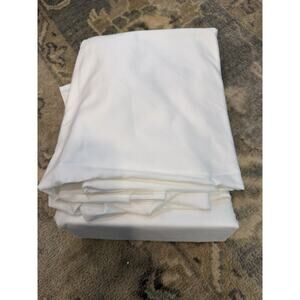 Nordstrom Rack 100% Cotton White King Size Flat Sheet & 2 Pillowcases NEW